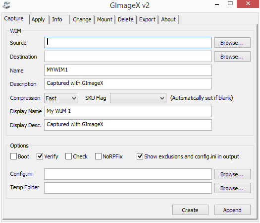 GImageX v2.1.0 Released for Windows 8.1