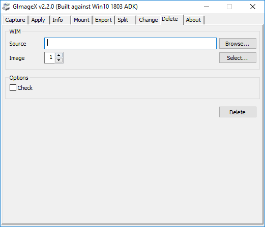 GImageX Delete