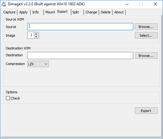 GImageX Export